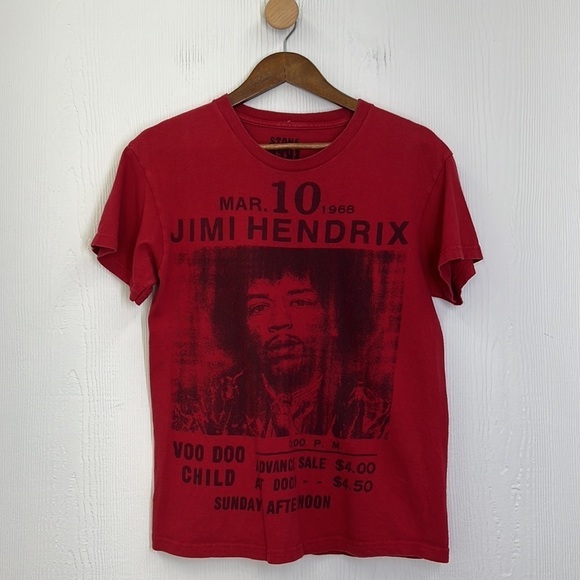 Stone Free - Jimi Hendrix Voo Doo Child Graphic Red Short Sleeve T Shirt Medium - Picture 6 of 8